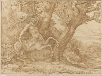 Centaure avec des branches