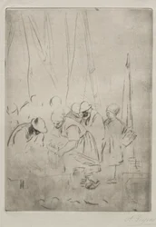 Pêcheurs sur le quai de Boulogne