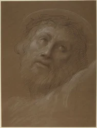 Tête du Christ couronnée d