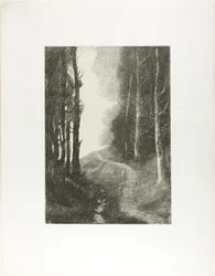 Paysage avec bouleaux