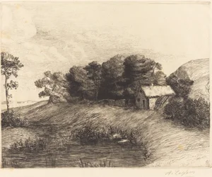 Paysage avec Étang