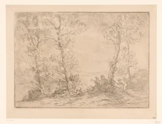 Paysage avec pêcheur
