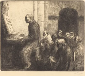 Moine jouant de l