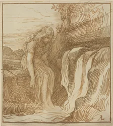 Paysanne à la source