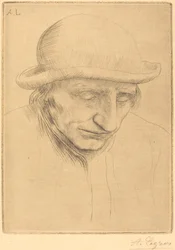Paysan avec chapeau rond