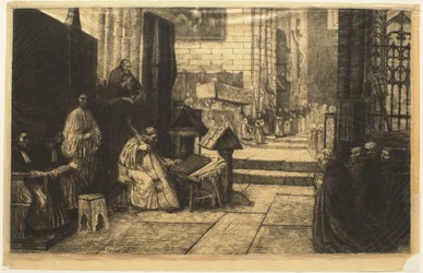 Procession dans une église espagnole