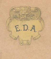 Étude pour une plaque de nom en bronze pour Edward D. Adams, ca. 1892