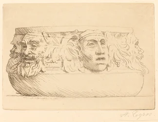 Vase aux masques