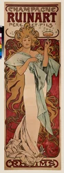 Affiche de publicite pour le champagne Ruinart