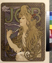Affiche de publicité pour le papier de soie Job