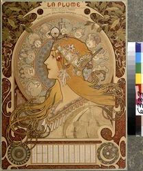 Calendrier La Plume, revue bi-mensuelle illustrée du salon des Cent