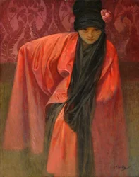 Fille en rouge