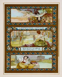 Affiche publicitaire pour les biscuits "Lefevre-Utile", c.1910