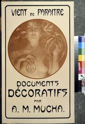 Publicité pour la monographie Documents décoratifs par A. M. Mucha
