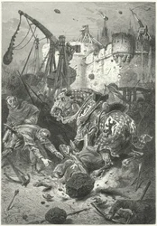 La mort de Simon de Montfort au siège de Toulouse