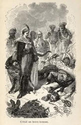Illustration des "Aventures merveilleuses mais authentiques du Capitaine Corcoran" par Alfred Assollant, illustrée de 25 vignettes dessinées sur bois par A. de Neuville, Librairie Hachette et Cie à Paris