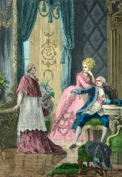 Marie-Antoinette et Louis 16 interrogent le cardinal de Rohan sur l