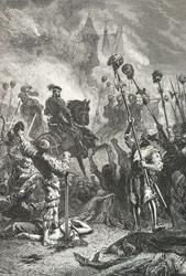Massacre des Vaudois dans le Luberon en 1545 par Antoine Escalin des Almars (Gravure)