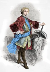 Portrait de roi Louis 15 (Engraving)