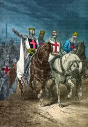 Portraits of Godefroy de Bouillon, bohemond de tarente, raymond 4 de toulouse and tancrede de Hauteville