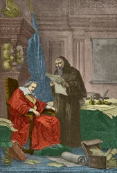 Réunion entre Richelieu et le Père Joseph (Gravure)