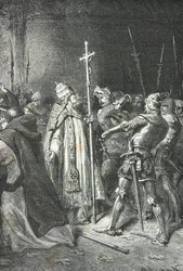 Sciarra Colonna gifle le pape Boniface 8 à Anagni