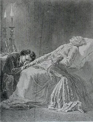 La Mort de Jean Valjean, illustration des Misérables de Victor Hugo (1802-85)