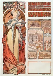 Affiche publicitaire par Alphonse Mucha pour l