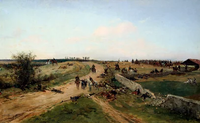 Scène de la guerre franco-prussienne, 1870, 19ème siècle