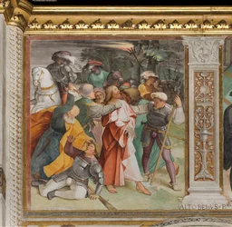 Allée centrale, Sixième travée sud, Capture de Jésus