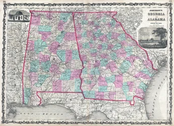 Carte de la Géorgie et de l