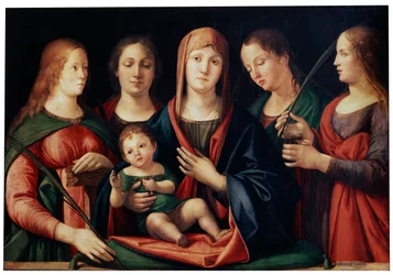 Madone et Enfant avec Marie-Madeleine, Sainte Catherine et deux Saints