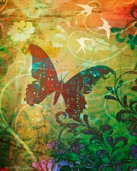 Haïku du papillon, 2014, phonéographie numérique en techniques mixtes