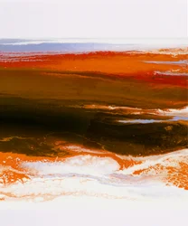 Horizon fluide abstrait