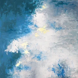 Flux abstrait bleu profond