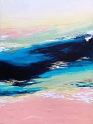 Bleu et rose dynamiques - Abstrait