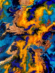 Art fluide dynamique doré