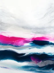 Vagues roses et bleues dynamiques