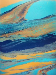 Or et bleu fluides