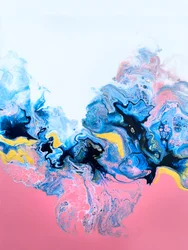 Rose, bleu et or : un flux fluide