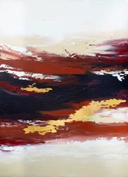 Abstrait rouge et or
