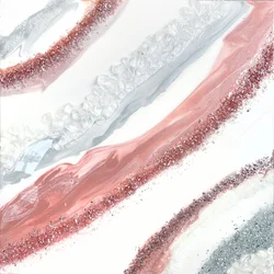 Flux de géodes en or rose