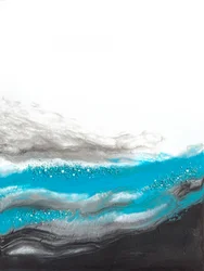 Bleu sarcelle scintillant