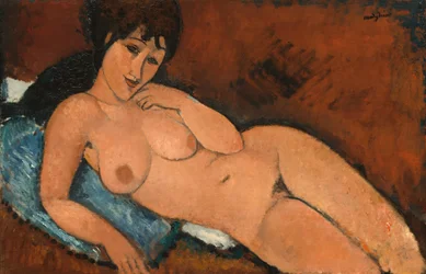 Nu sur un coussin bleu, 1917