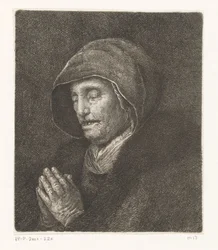 Vieille femme priant (la mère de Rembrandt)