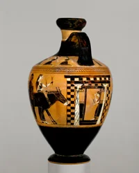 Lécythe en terre cuite, vers 550-530 av. J.-C.
