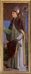 Saint Hugues de Grenoble (ou Hugues de Châteauneuf) (1053-1132), évêque de Grenoble. Peinture par Ambrogio da Fossano dit il Bergognone Cathédrale Saint Just, Suse, Turin