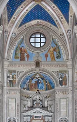Couronnement de la Vierge Marie avec Dieu et le Saint-Esprit entre Francesco et Ludovico Sforza, 1500-1522