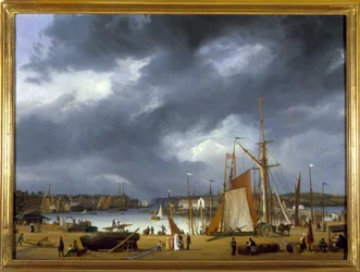 Le port de Dieppe par Louis Garneray, vers 1820