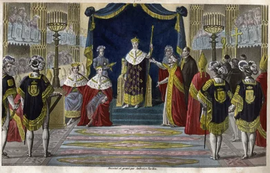 Charles X (1757-1836) couronné roi à Reims le 6 mai